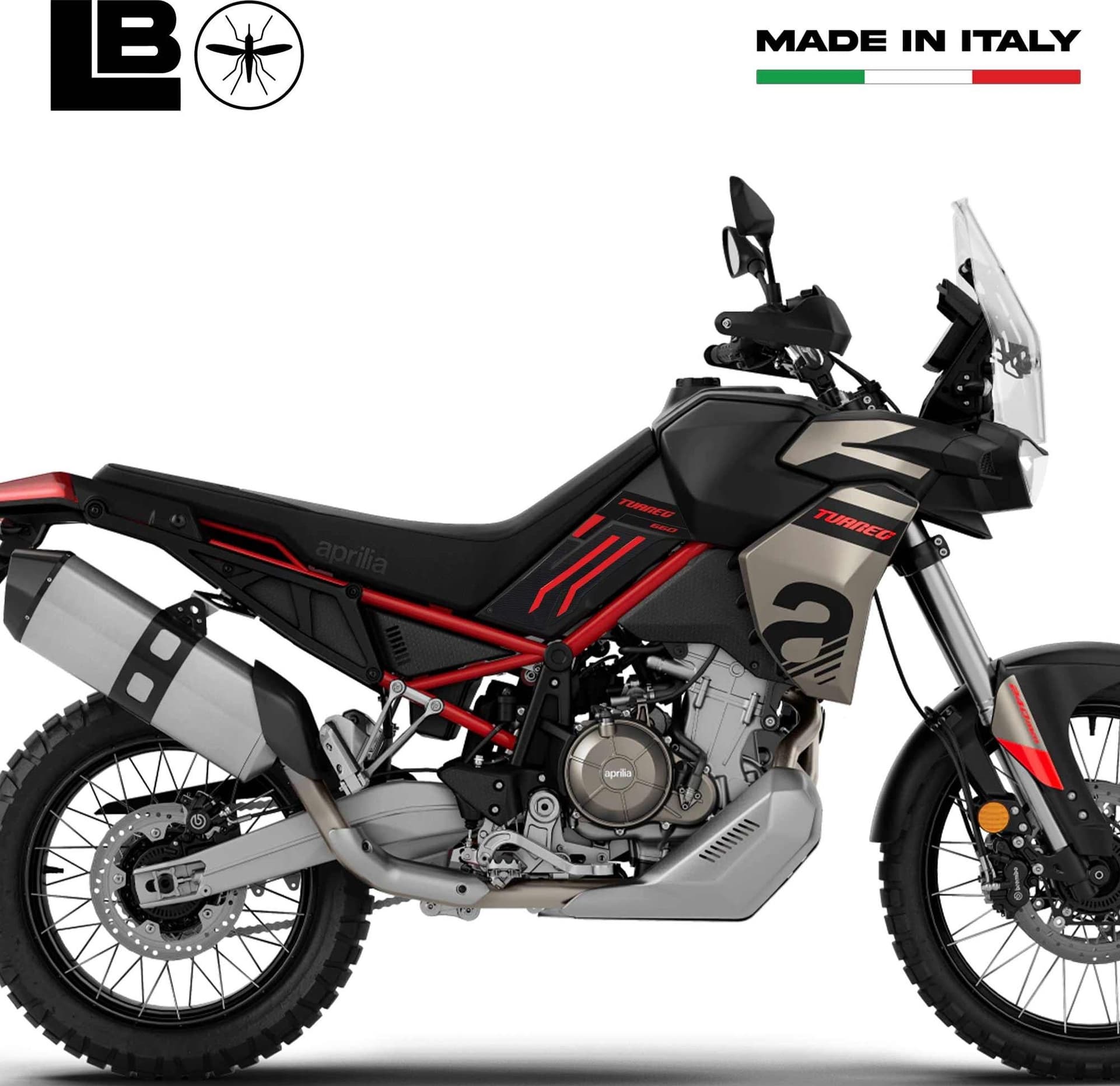 Protezioni laterali serbatoio Adesivi 3D compatibili con Aprilia Tuareg 660 2024 in Decalcomanie adesivi e magneti LabelBike - Bibbiano, commercioVirtuoso.it