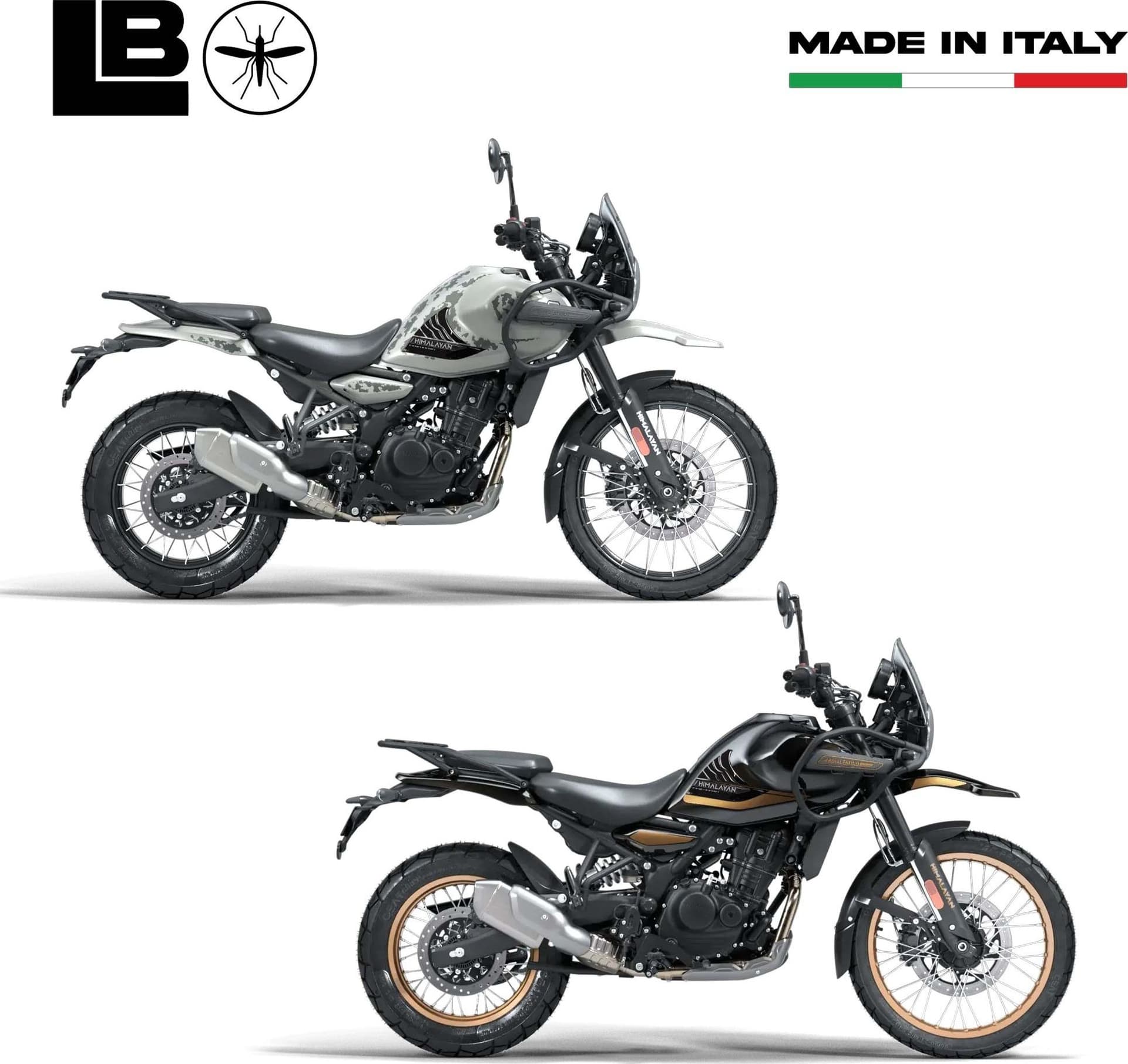 Adesivi 3D Laterali Serbatoio moto compatibili con Royal Enfield Himalayan 450 in Decalcomanie adesivi e magneti LabelBike - Bibbiano, commercioVirtuoso.it