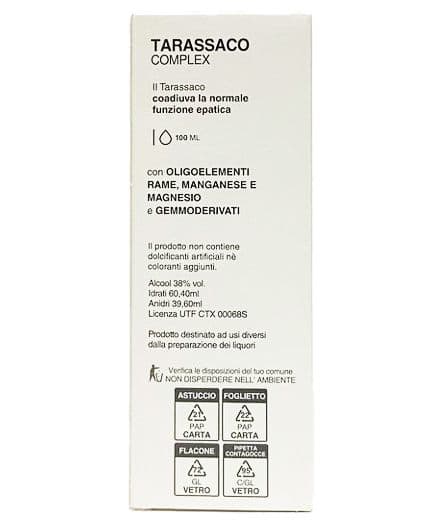 Tarassaco complex 100ml depurativo Carciofo, Boldo, Glutammina, amminoacidi, manganese funzionalità epatica e urinaria in Carciofo AlBio Sicily - Misilmeri, commercioVirtuoso.it