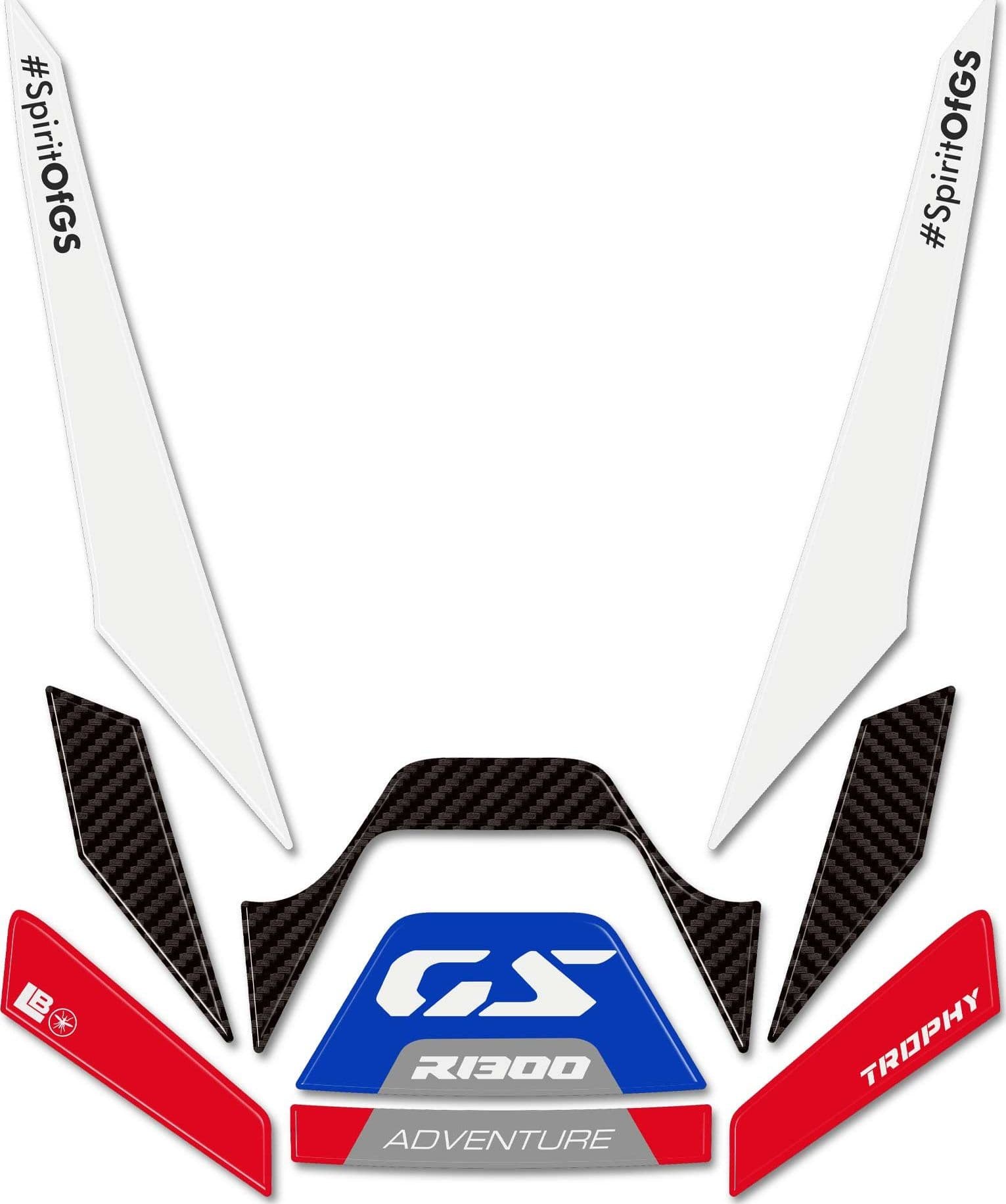 Protezione Becco Frontale moto Adesivo 3D compatibile con BMW R1300GS Adventure in Decalcomanie adesivi e magneti LabelBike - Bibbiano, commercioVirtuoso.it
