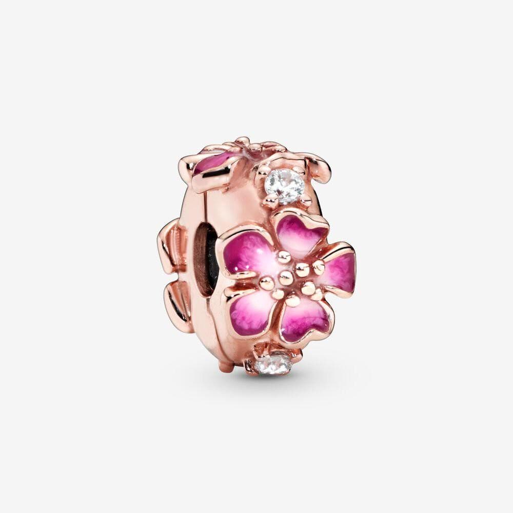 Pandora Clip Fiore di pesco rosa