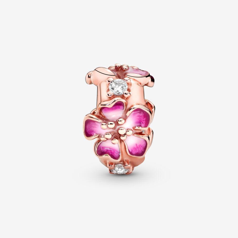 Pandora Clip Fiore di pesco rosa in Bead Charm Alba Gioielli - Casoria, commercioVirtuoso.it