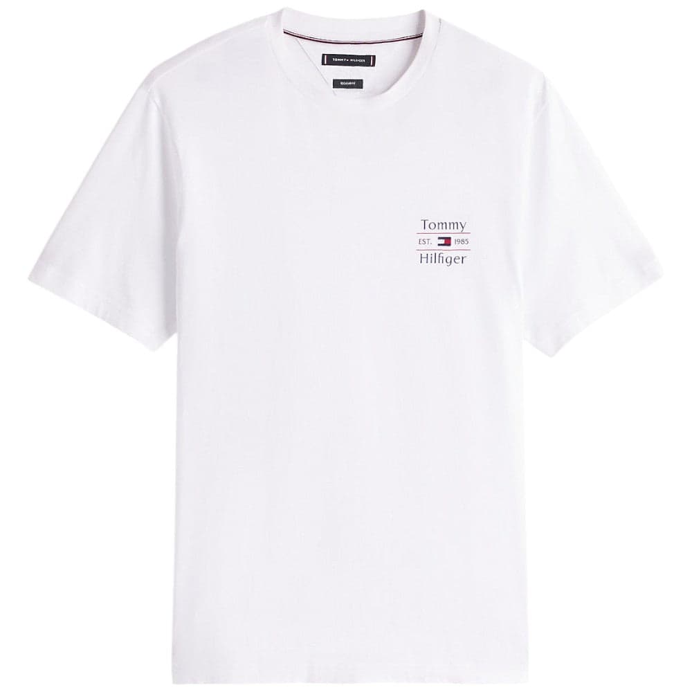 Tommy Hilfiger t-shirt bianca con stampa MW0MW38622YBR