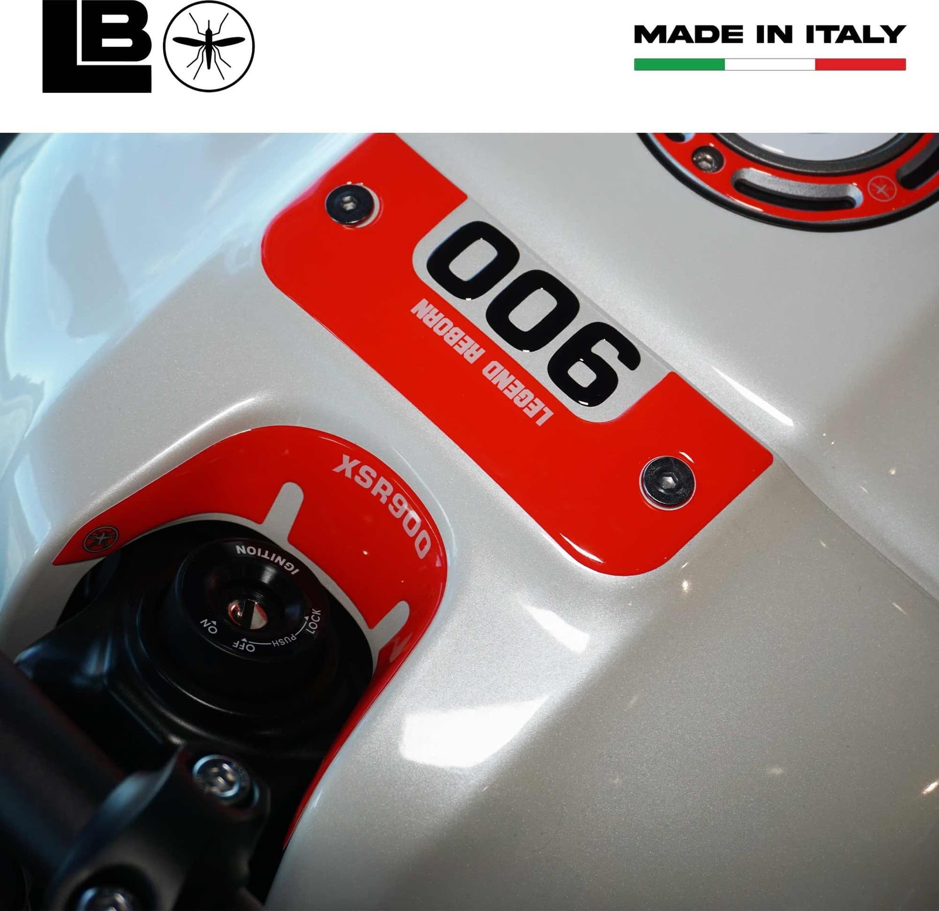 Adesivo 3D Protezione zona chiave compatibile con Yamaha XSR900 2022-2025 Rosso in Decalcomanie adesivi e magneti LabelBike - Bibbiano, commercioVirtuoso.it