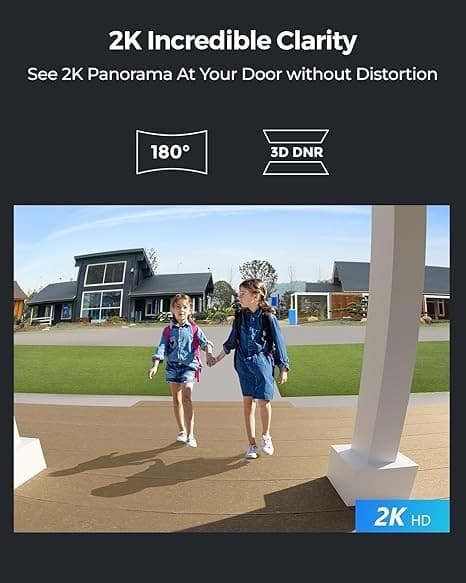 Campanello video Reolink Smart 2K+ Wired PoE Video Doorbell due vie angolo di visione 180° in Video Campanelli Innovamy.it - Milano, commercioVirtuoso.it