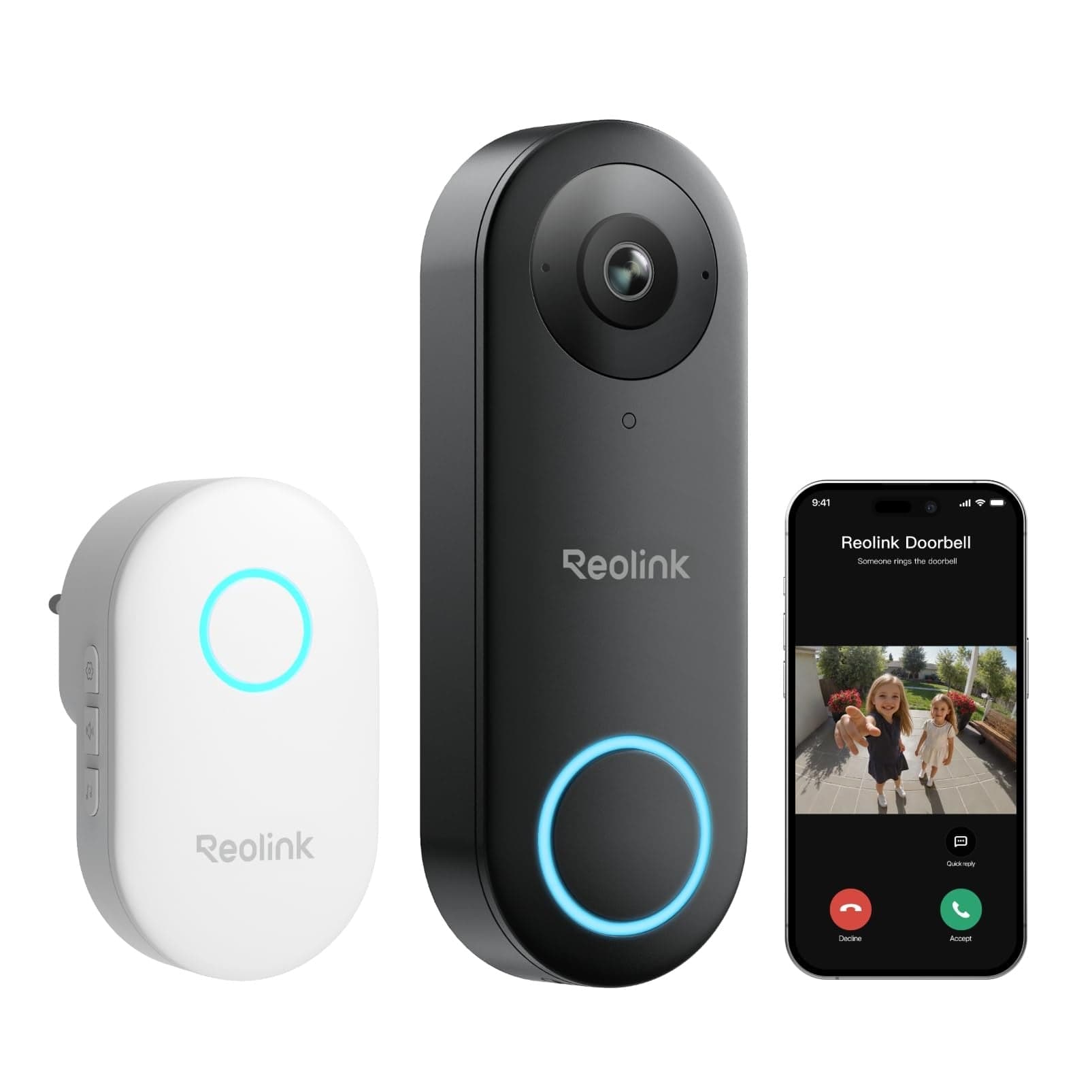 Campanello Video Reolink Reolink Smart 2K+ WiFi Video Doorbell due vie angolo di visione 180° in Video Campanelli Innovamy.it - Milano, commercioVirtuoso.it