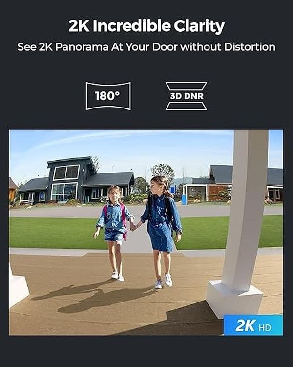 Campanello Video Reolink Reolink Smart 2K+ WiFi Video Doorbell due vie angolo di visione 180° in Video Campanelli Innovamy.it - Milano, commercioVirtuoso.it
