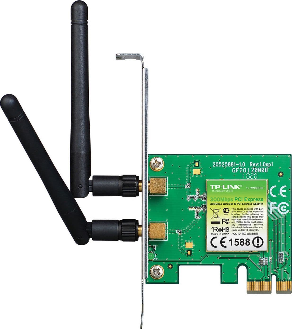 Scheda WiFi TP-LINK 300Mbps Wireless N PCI Express Adapter, Atheros, 2T2R, 2.4GHz, 802.11n/g/b in Schede di rete Innovamy.it - Milano, commercioVirtuoso.it
