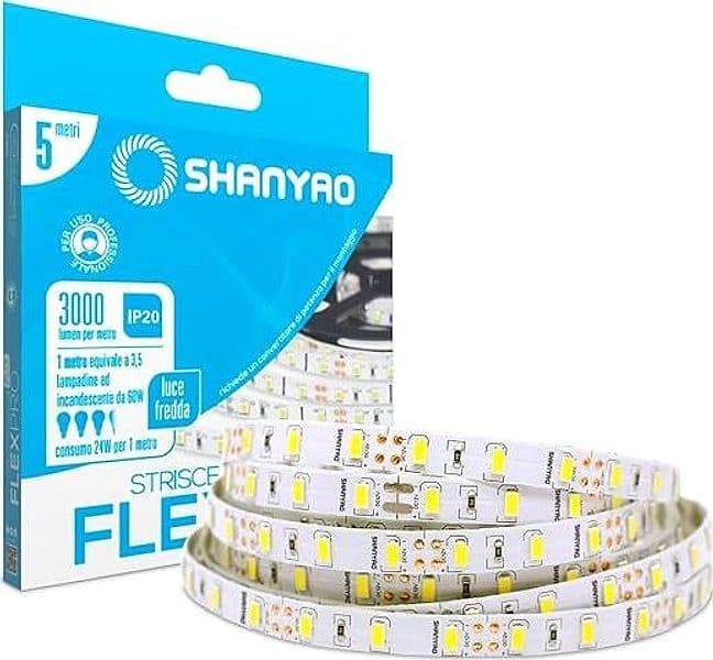 SHANYAO - ROLLA 5 MT STRIP LED 12V 24W L.F.