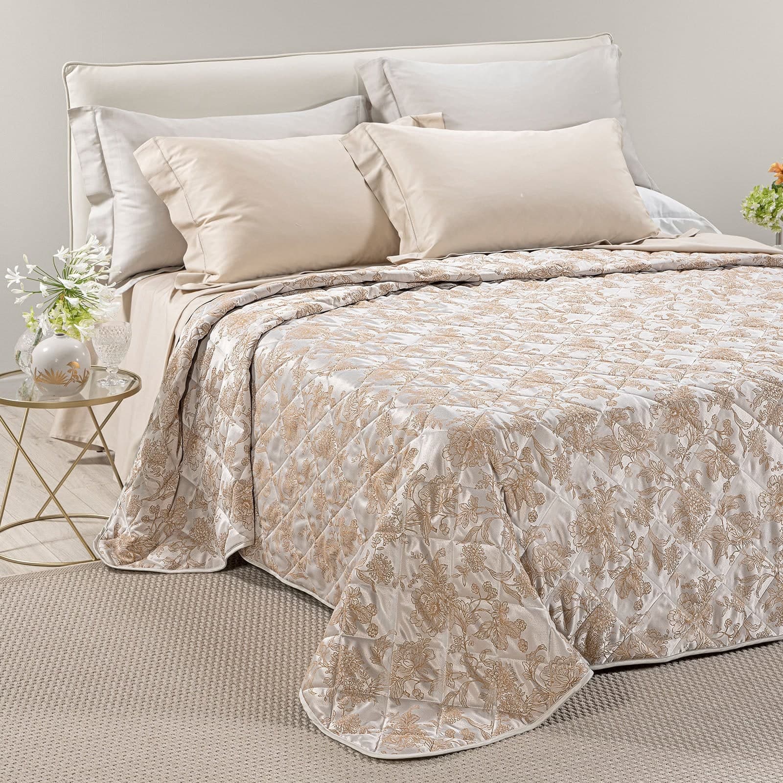 Copriletto Trapuntato Fioralba ! Caleffi In Raso Jacquard Matrimoniale Dreaming - Eleganza e Comfort in Trapunte Anastasi - Marsala, commercioVirtuoso.it