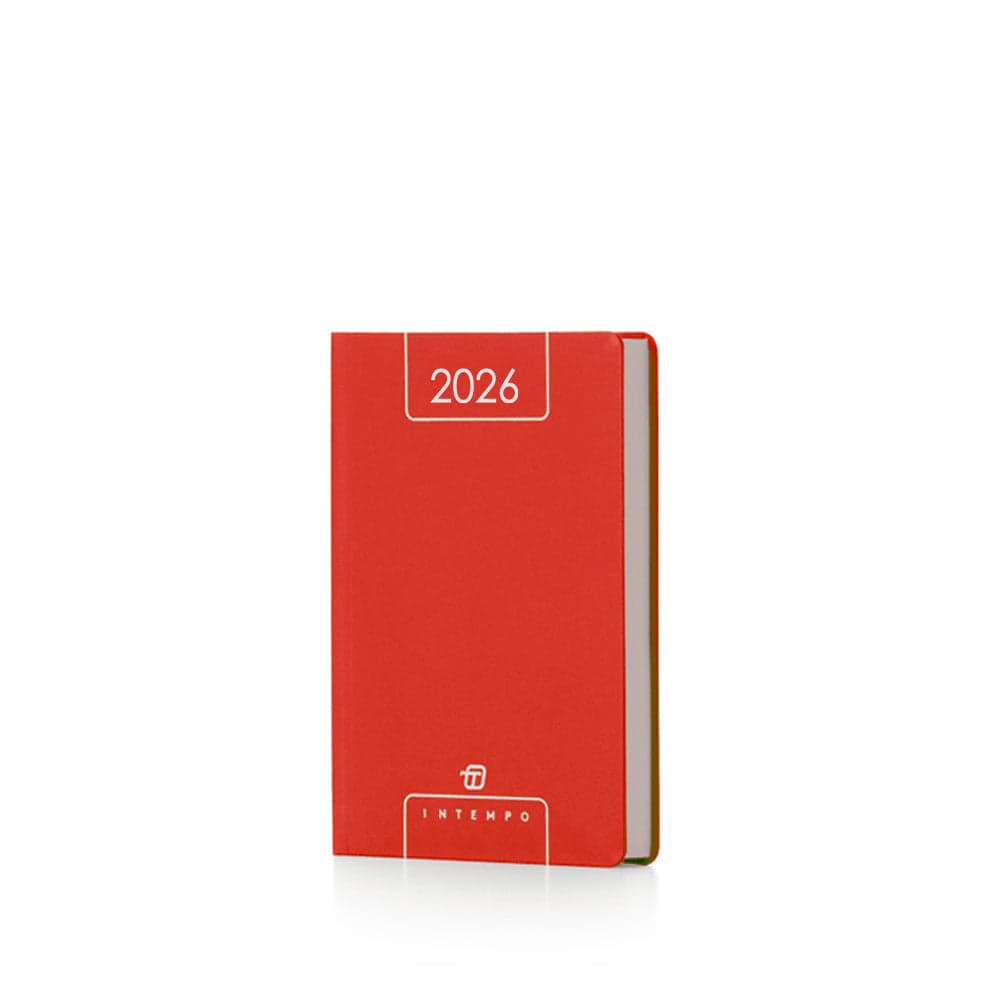 Agenda Giornaliera 15x21cm Alfa in Papercoat Rosso