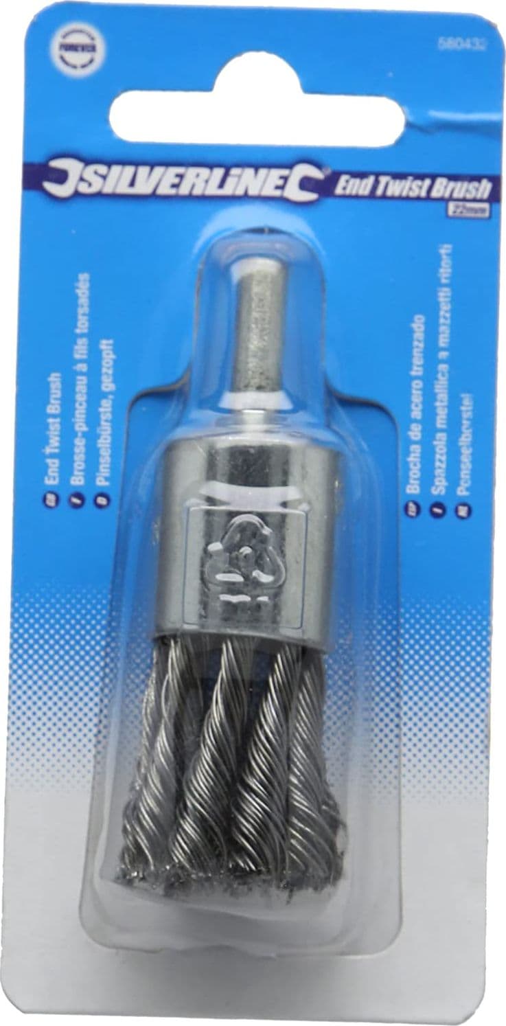 Spazzola metallica a nodi ritorti in acciaio alta resistenza ideale per trapani Silverline in Spazzole metalliche Eternal Brico - Ariano Irpino, commercioVirtuoso.it