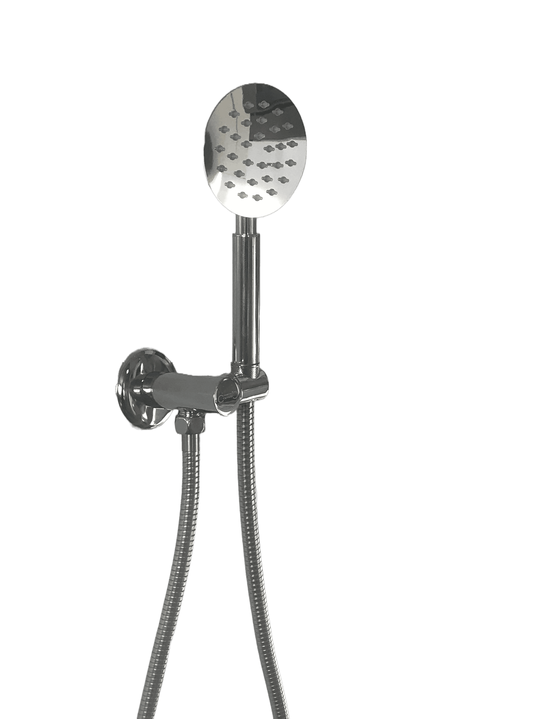 Set doccia con supporto con presa acqua e doccetta anticalcare, flessibile 150 cm in Telefoni doccia BagnoClic.it - Pregnana Milanese, commercioVirtuoso.it