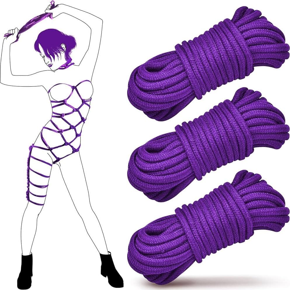 Corda bondage in morbido cotone viola 10 metri latetobed lavabile in prodotto Erosdom - Palmi, commercioVirtuoso.it