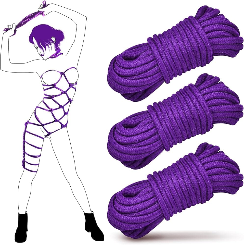 Corda bondage in morbido cotone viola 10 metri latetobed lavabile in prodotto Erosdom - Palmi, commercioVirtuoso.it