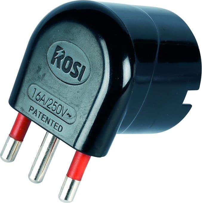 ROSI - ADATTATORE SCHUKO 16A 2P+T NERO 90^ in Adattatori da viaggio Stockdoc - Terni, commercioVirtuoso.it