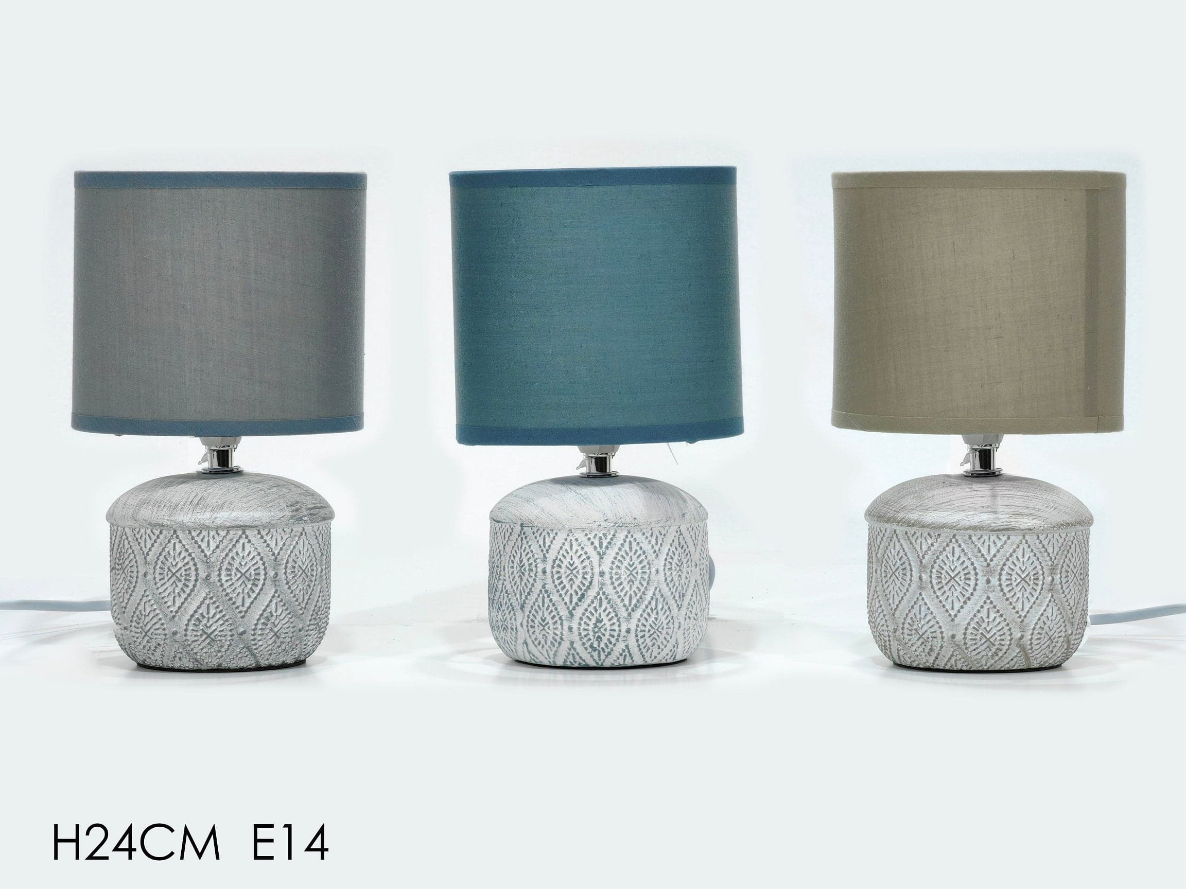 Lampada da tavolo ceramica H24cm 3 assortimenti