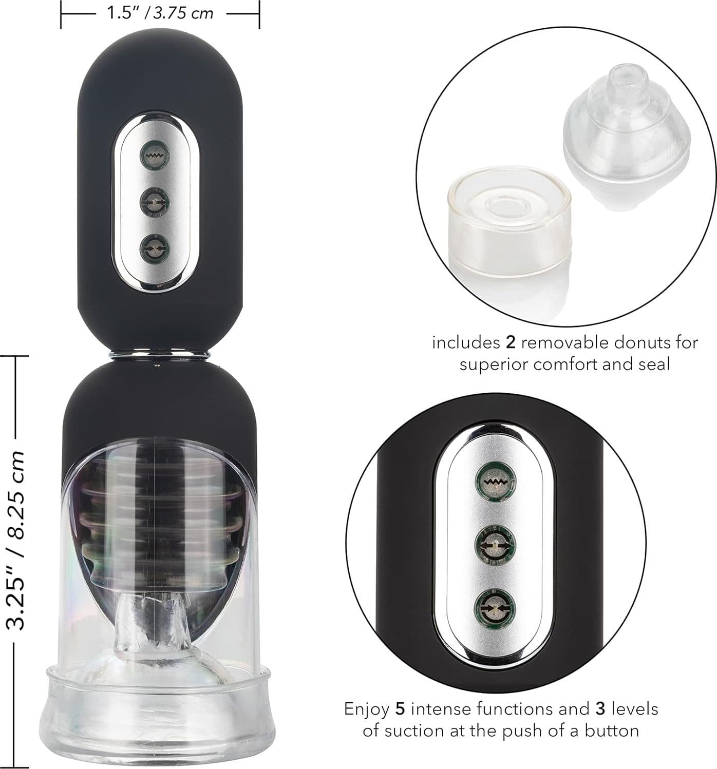 Calexotics Optimum stimolatore glande 3 x Suzioni 5 x Vibrazioni masturbatore uomo in prodotto Erosdom - Palmi, commercioVirtuoso.it