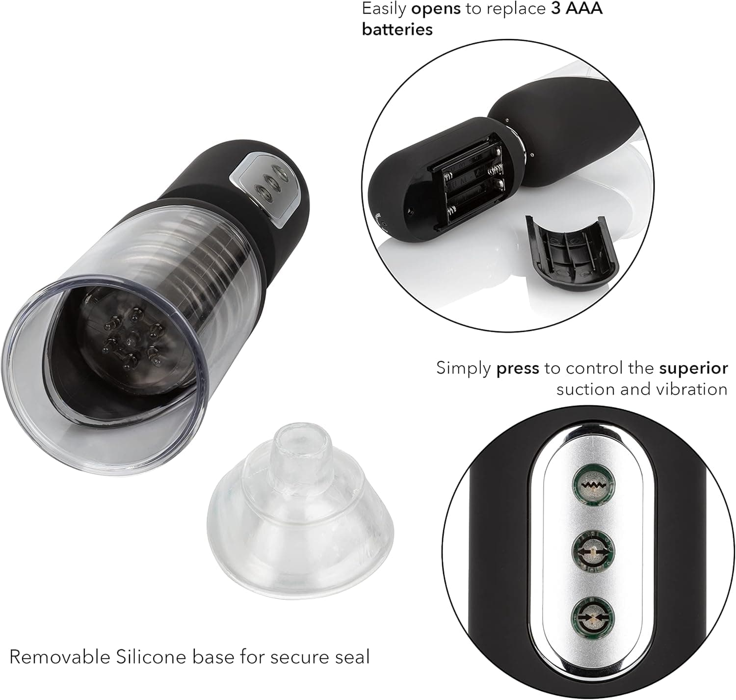 Calexotics Optimum stimolatore glande 3 x Suzioni 5 x Vibrazioni masturbatore uomo in prodotto Erosdom - Palmi, commercioVirtuoso.it