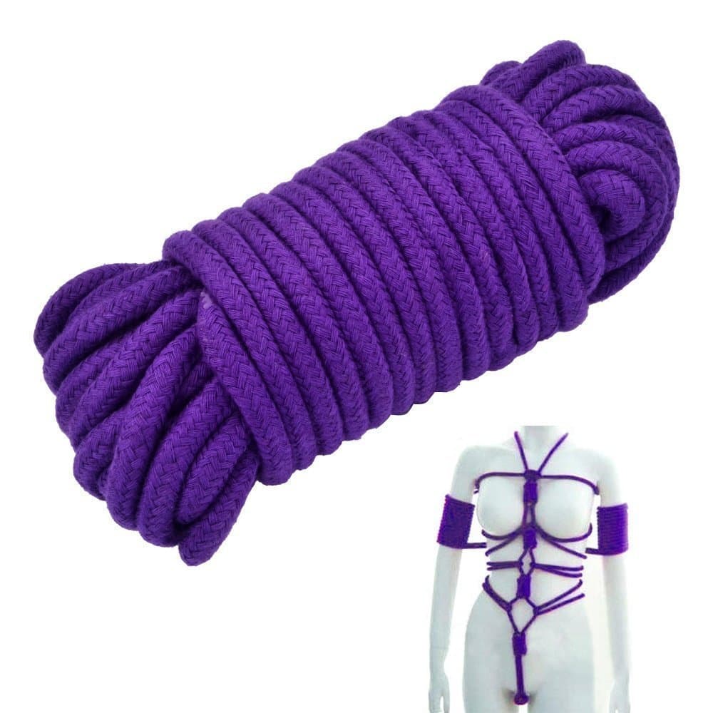 Corda bondage in morbido cotone viola 10 metri latetobed lavabile
