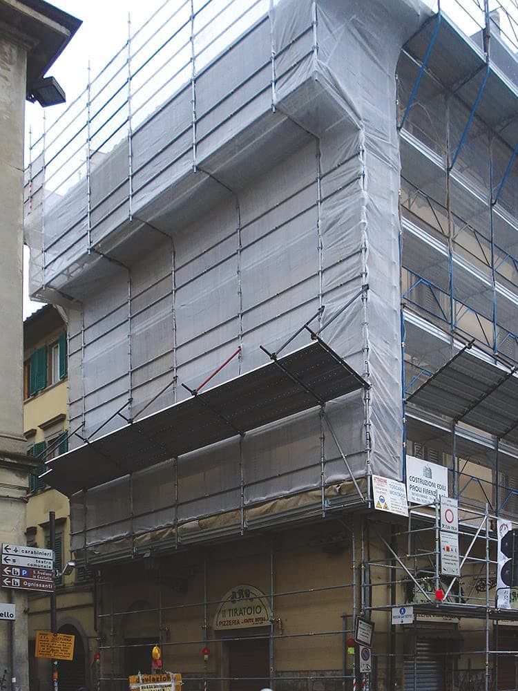 Rete di protezione per ponteggi in poliestere anti UV con bordo con asola in Reti di acciaio zincato La Zappa - Altamura, commercioVirtuoso.it