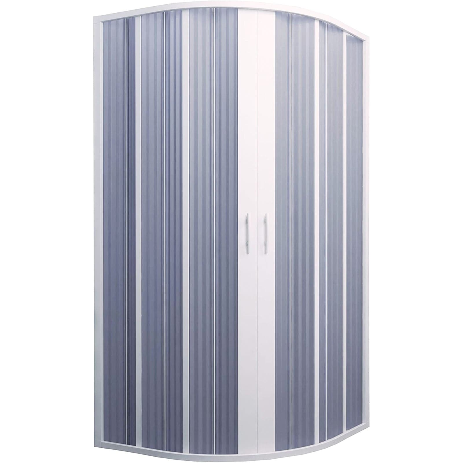 Box doccia circolare "Flex" con fascia larga apertura centrale a soffietto riducibile "Made in Italy" – 70 X 70 cm – Forte –