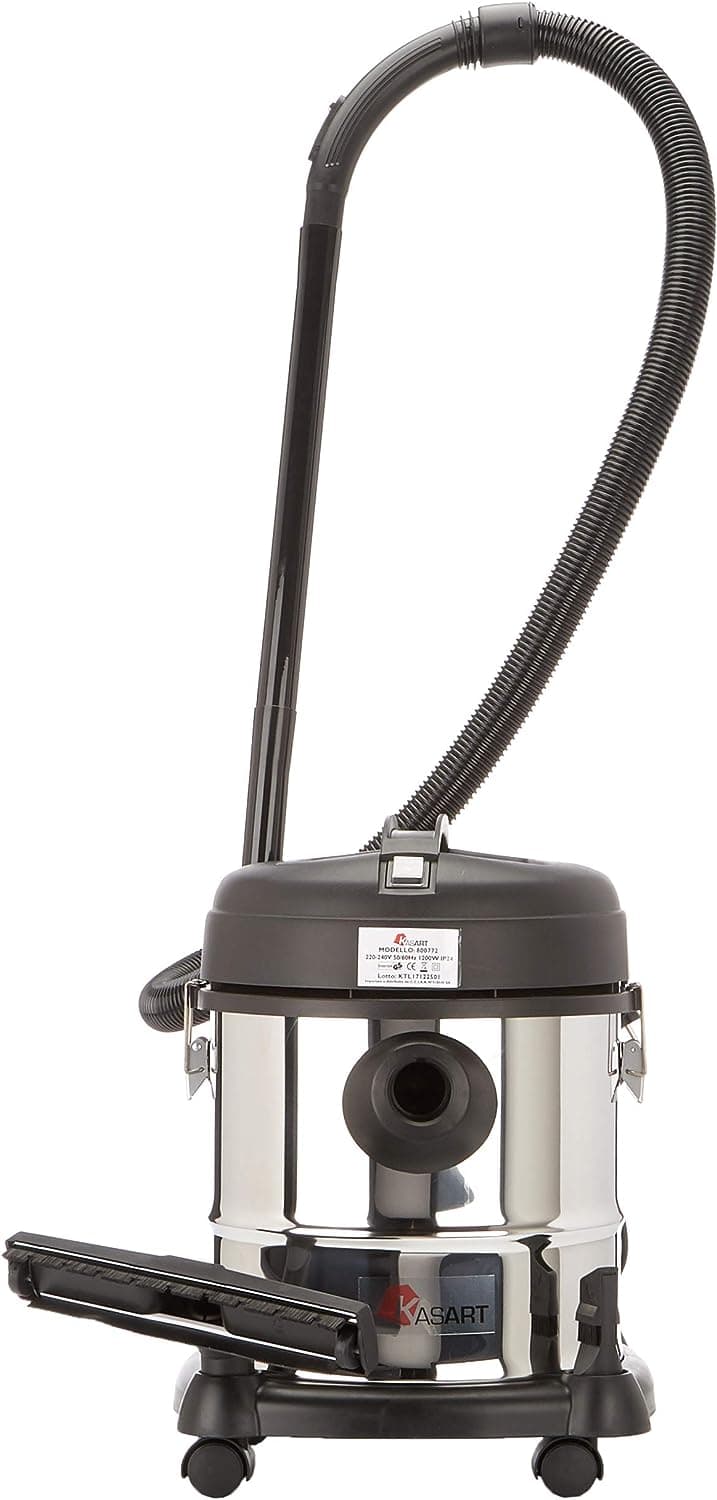 Bidone "Kasart" aspira liquidi e solidi in acciaio inox, 20 litri, da 1200 W in Aspirapolvere verticale La Zappa - Altamura, commercioVirtuoso.it