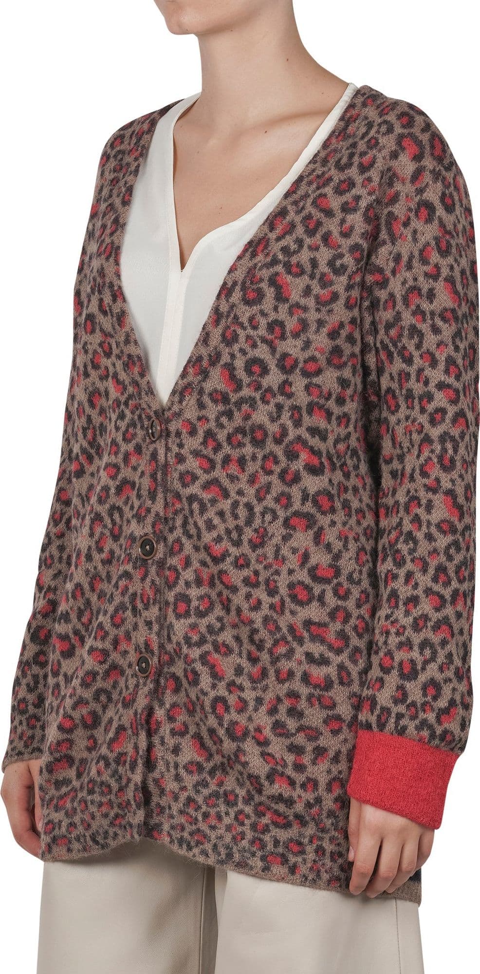 ALESSIA SANTI Alessia Santi - Cardigan - 460329 - Beige/Rosso da donna in Cardigan Drestige - Casamassima, commercioVirtuoso.it