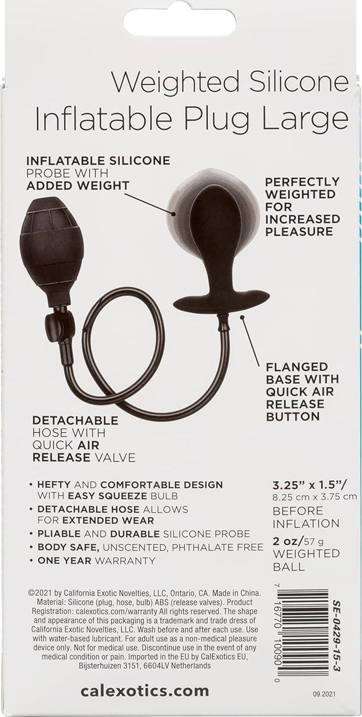 Plug anale Large gonfiabile indossabile stimolatore prostata Grande Calexotics in prodotto Erosdom - Palmi, commercioVirtuoso.it