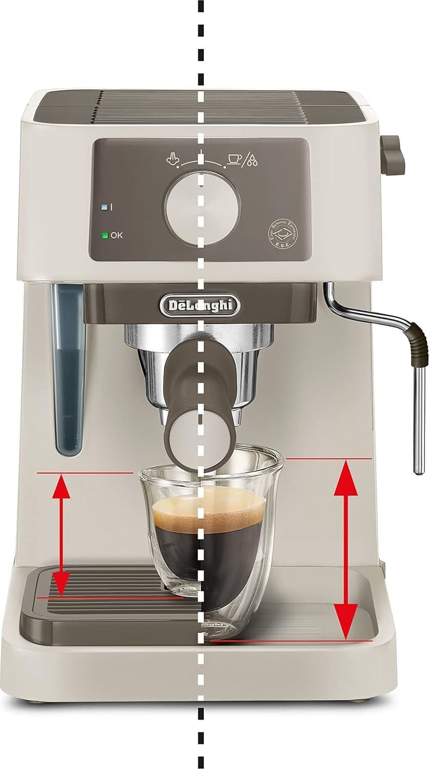 De'Longhi Stilosa EC235.CR, Macchina da caffè manuale, sistema cappuccino, caffè in polvere o Capsule ESE, serbatoio da 1 litro, 1100 W, caldaia in acciaio inossidabile, 1100 W, colore crema in Autocategorizzazione Elettroccasione - Terlizzi, commercioVirtuoso.it