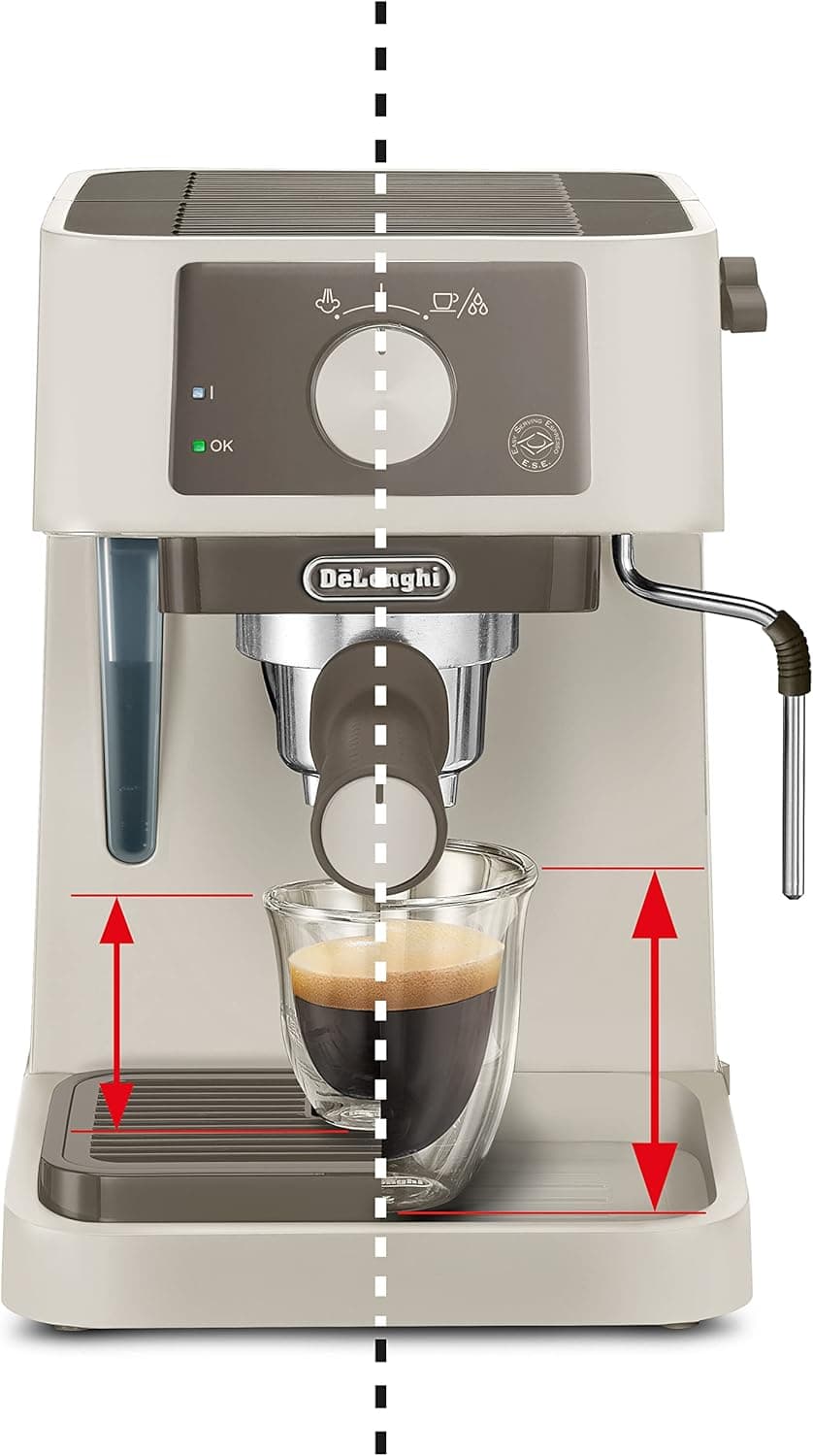 De'Longhi Stilosa EC235.CR, Macchina da caffè manuale, sistema cappuccino, caffè in polvere o Capsule ESE, serbatoio da 1 litro, 1100 W, caldaia in acciaio inossidabile, 1100 W, colore crema in Autocategorizzazione Elettroccasione - Terlizzi, commercioVirtuoso.it