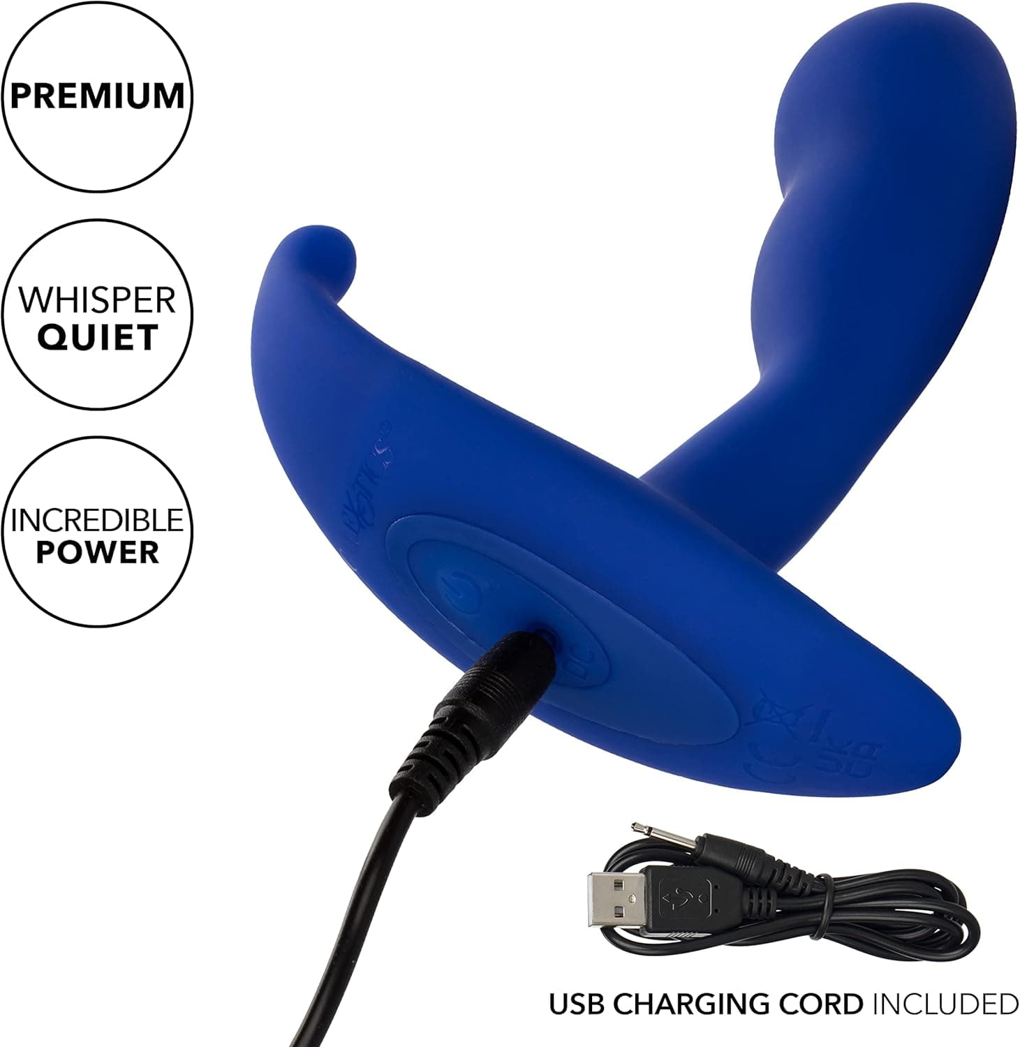 Plug Anale Admiral Large sonda curva ergonomica vibrazioni 10 x USB 10 cm in prodotto Erosdom - Palmi, commercioVirtuoso.it