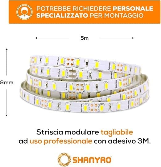 SHANYAO - SET 5 MT STRIP LED P&P 1530 LUM.L.C in Nastri LED Stockdoc - Terni, commercioVirtuoso.it