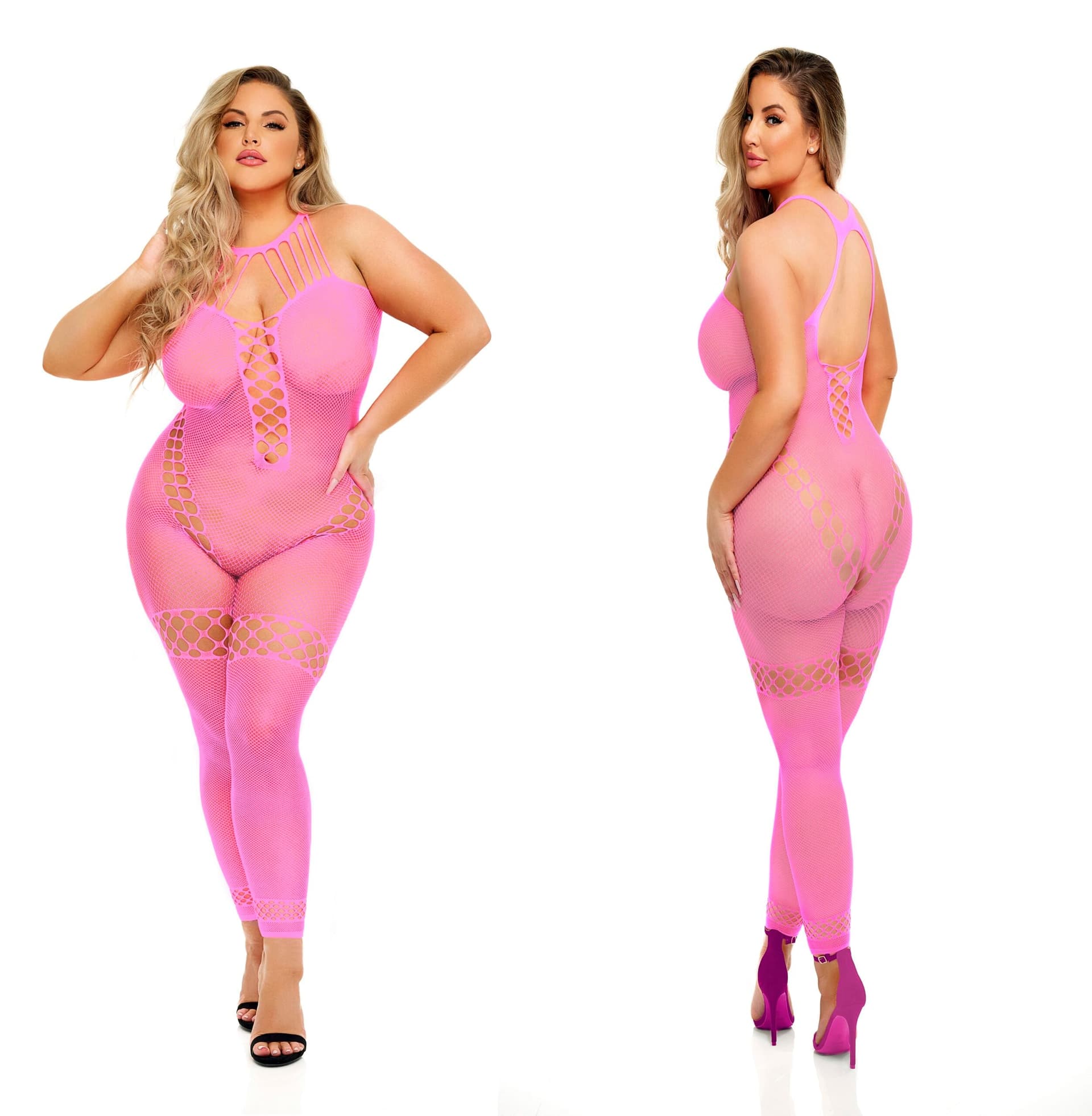 Sexy Tutina Premium Bodystocking rosa Catsuit Queen s. taglie forti 2XL 3XL in prodotto Erosdom - Palmi, commercioVirtuoso.it