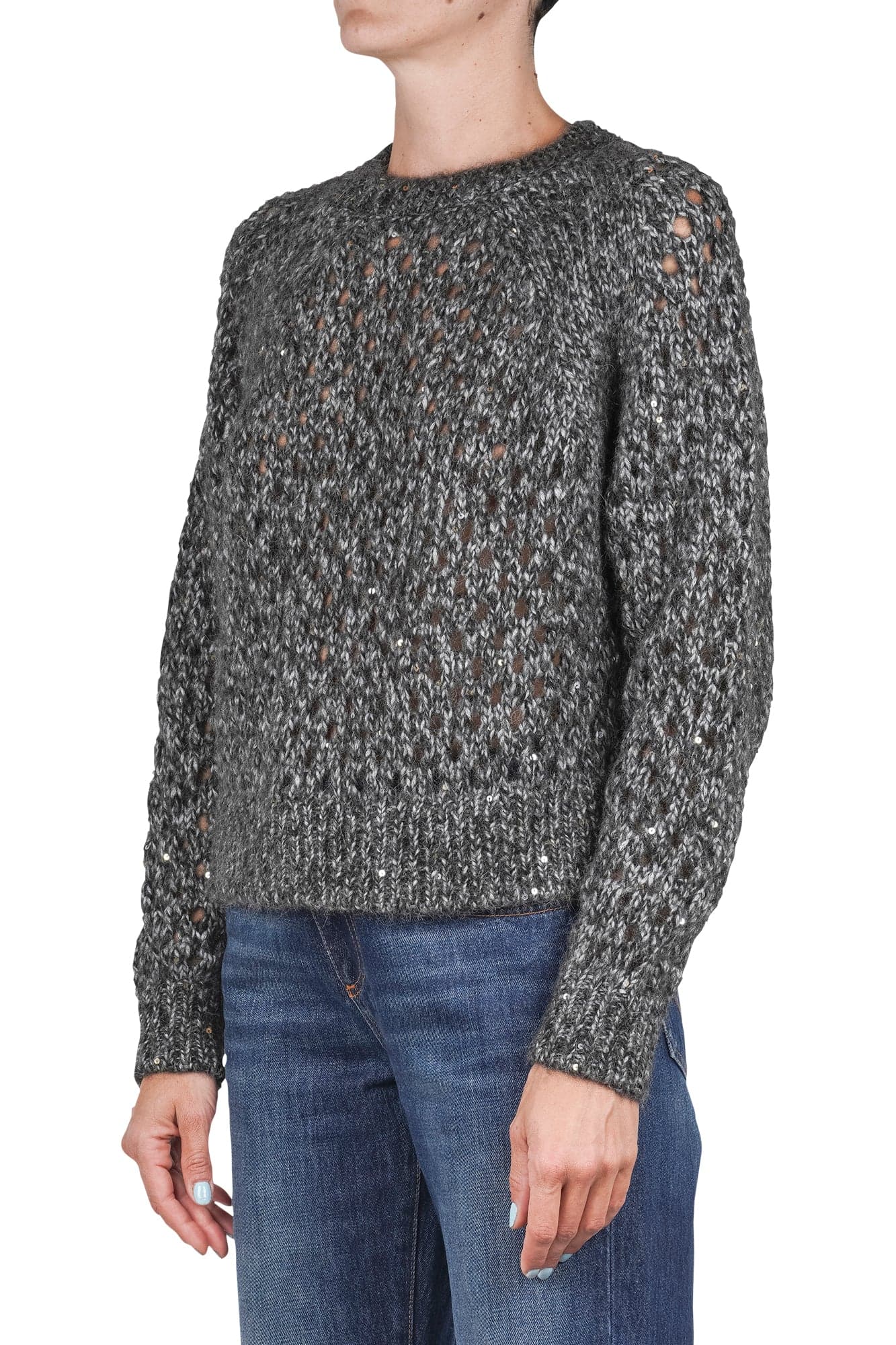 JUCCA Jucca - Maglia - 460866 - Nero/Grigio da donna in Felpe senza cappuccio Drestige - Casamassima, commercioVirtuoso.it