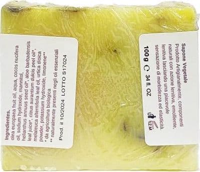 Sapone Vegetale Naturale a base di Aloe Vera e tea tree oil, pelle grassa, detersione viso 100g in Saponette AlBio Sicily - Misilmeri, commercioVirtuoso.it