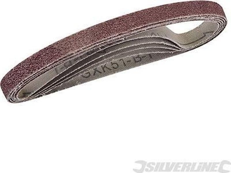 Nastri abrasivi 10 x 330 mm in ossido di alluminio per levigatrici a nastro silverline – Grana 40 – metallo