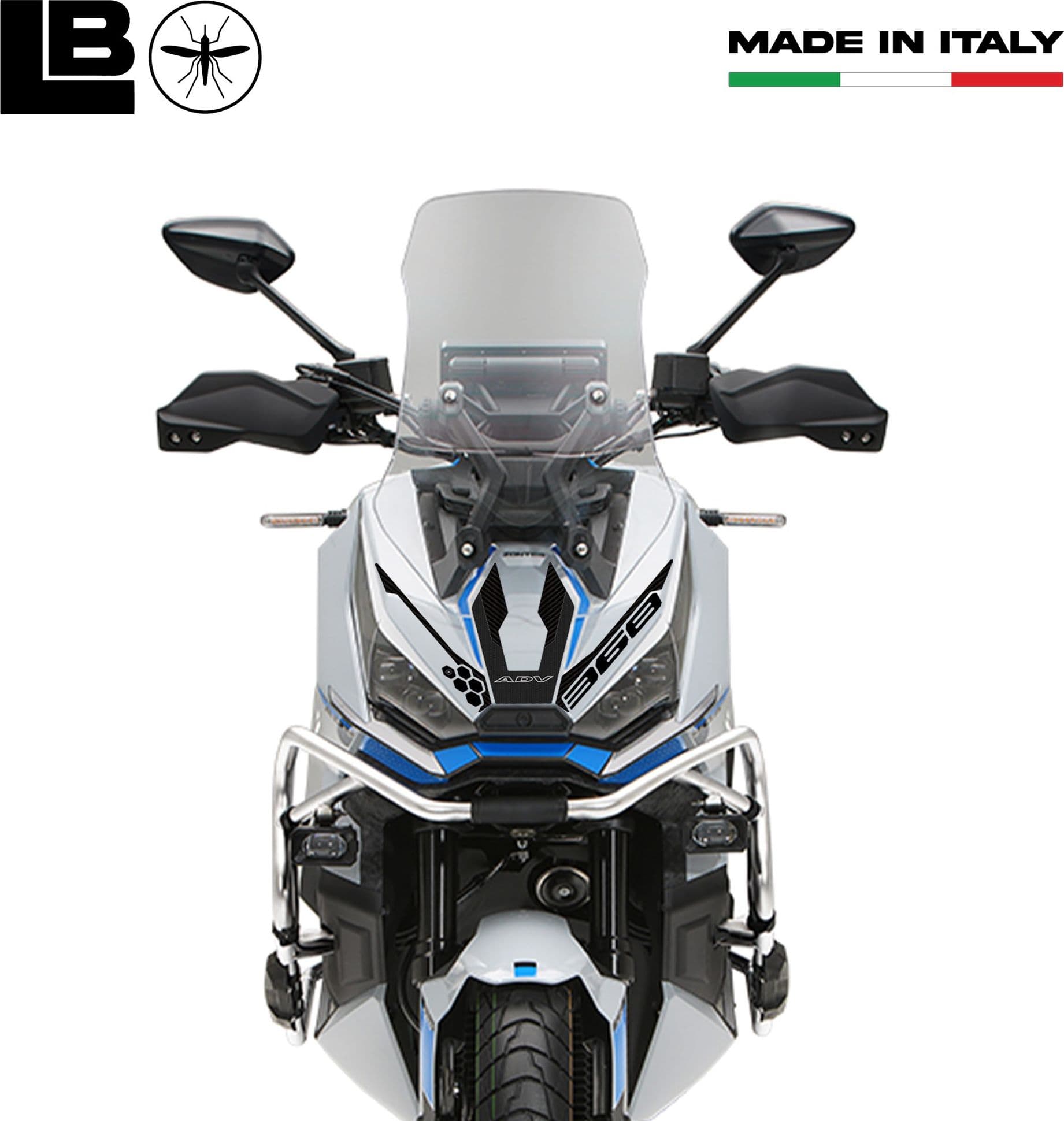 Adesivo 3D Protezione Frontale Muso Scooter compatibile con Zontes 368 G 2025 in Decalcomanie adesivi e magneti LabelBike - Bibbiano, commercioVirtuoso.it