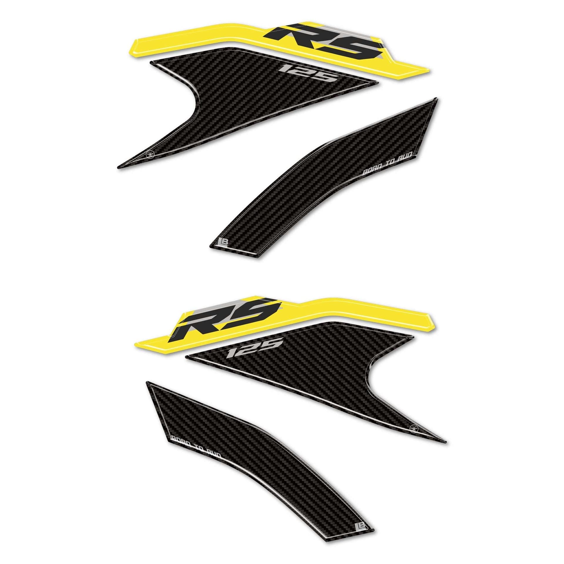 Adesivi 3D Protezioni Laterali Serbatoio compatibile con Aprilia RS 125 2021-25 in Decalcomanie adesivi e magneti LabelBike - Bibbiano, commercioVirtuoso.it