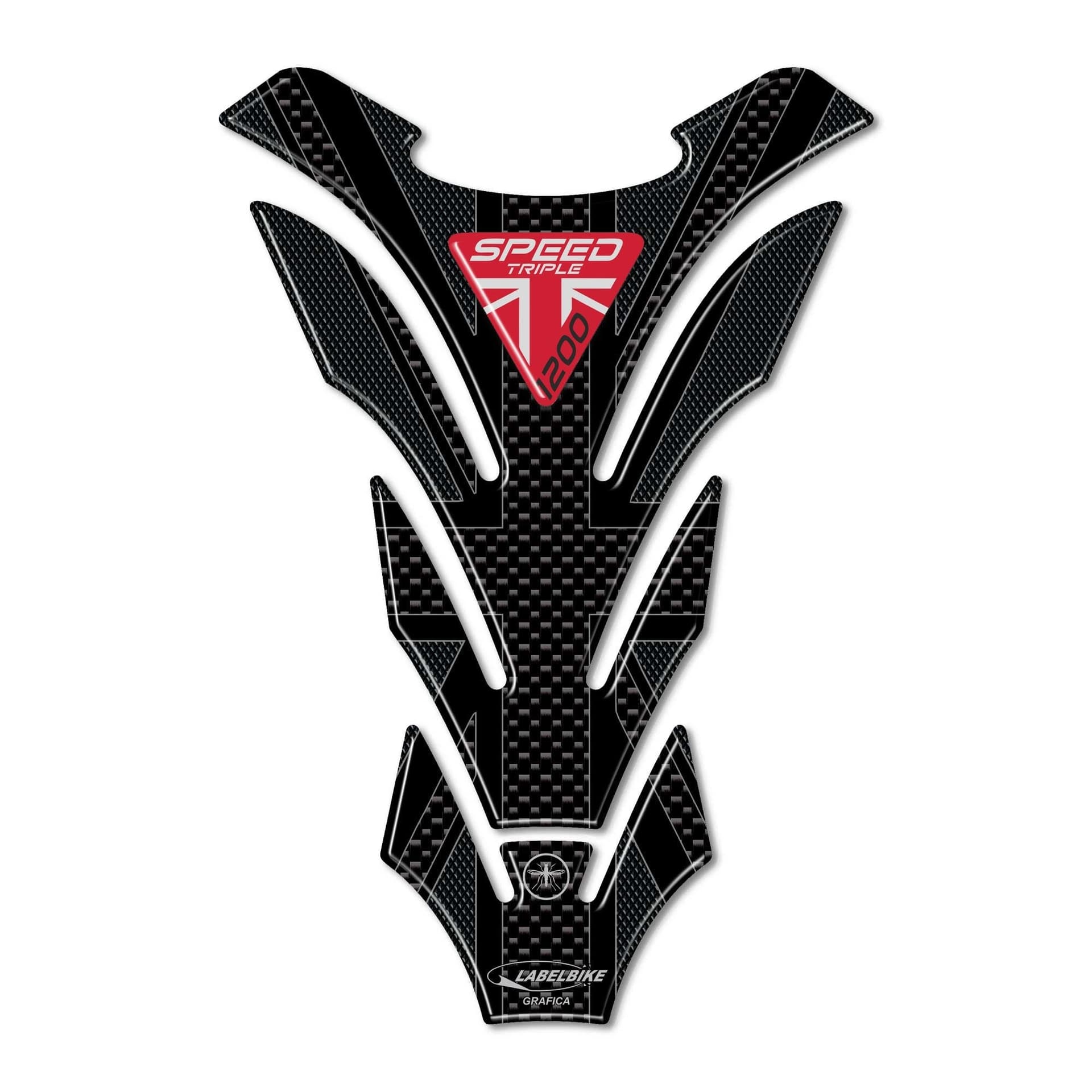 Adesivo 3D Paraserbatoio moto compatibile con Triumph Speed Triple 1200 RS 2025 in Decalcomanie adesivi e magneti LabelBike - Bibbiano, commercioVirtuoso.it
