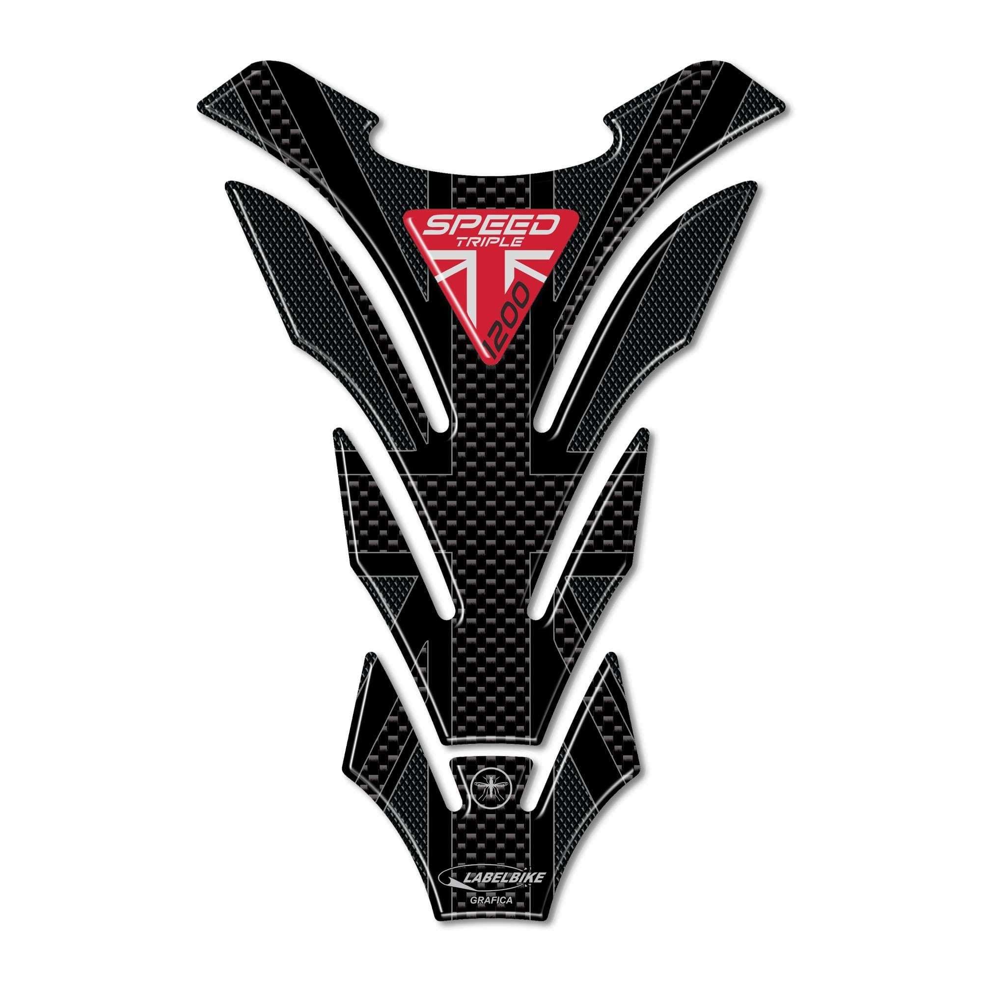 Adesivo 3D Paraserbatoio moto compatibile con Triumph Speed Triple 1200 RS 2025 in Decalcomanie adesivi e magneti LabelBike - Bibbiano, commercioVirtuoso.it