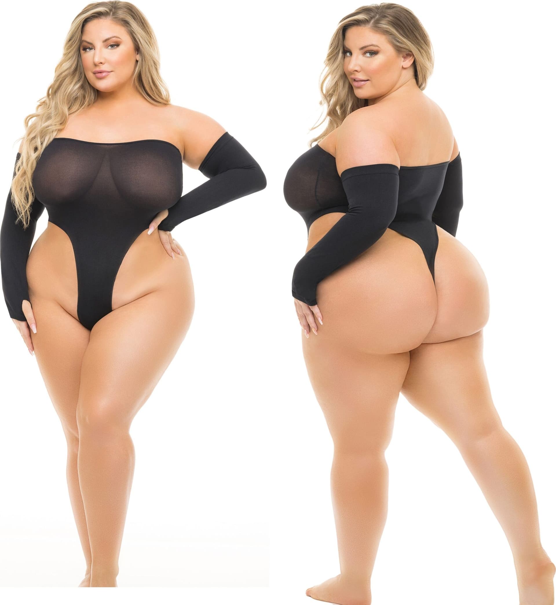 Premium Body & guanti Lingerie Sexy Teddy Nero Plus Size XL 2XL 3XL in prodotto Erosdom - Palmi, commercioVirtuoso.it