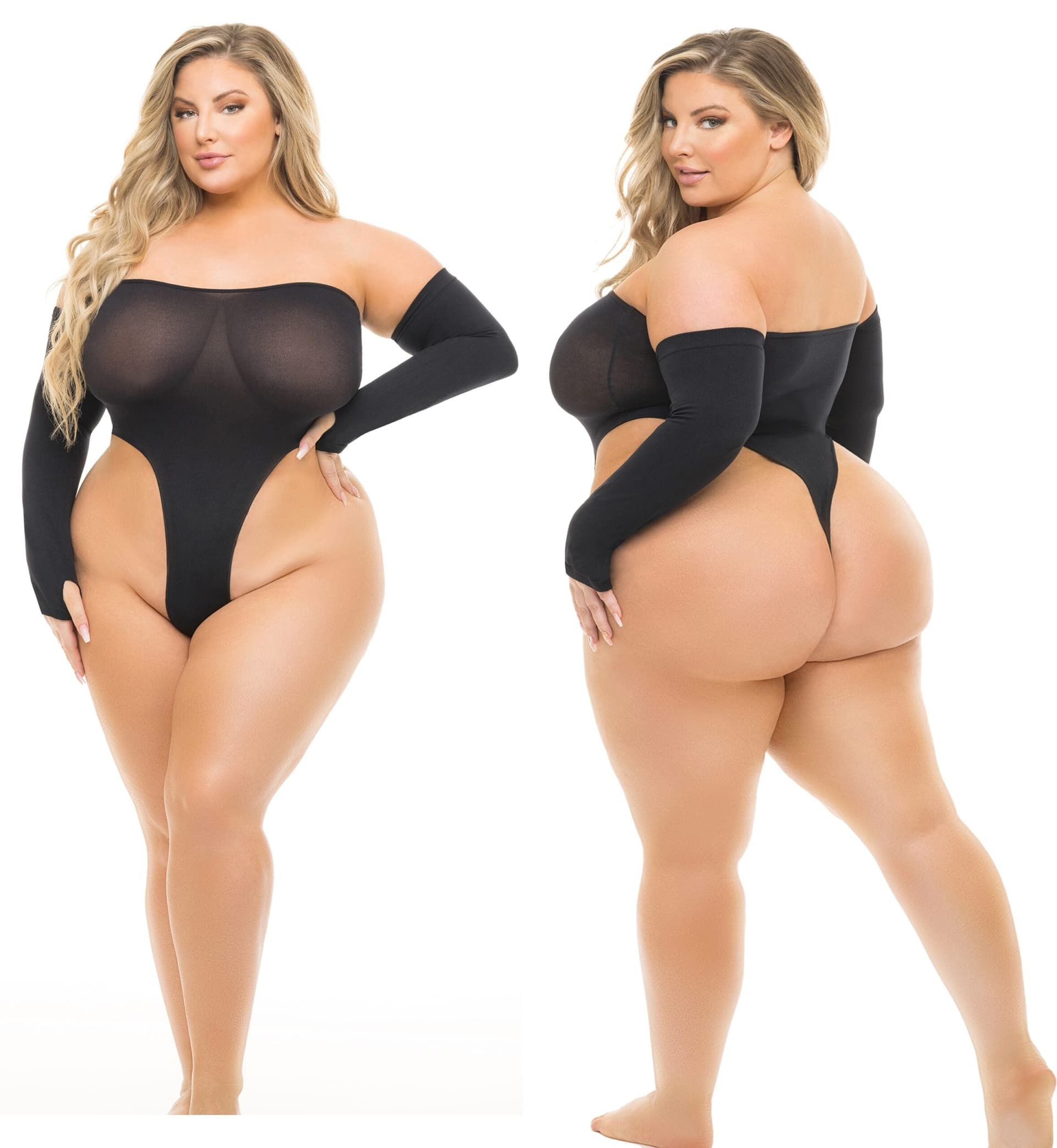 Premium Body & guanti Lingerie Sexy Teddy Nero Plus Size XL 2XL 3XL in prodotto Erosdom - Palmi, commercioVirtuoso.it