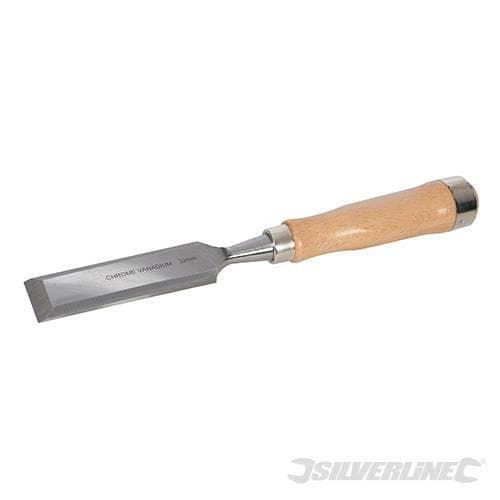 Scalpelli in acciaio cromato e impugnatura in legno Silverline - 9