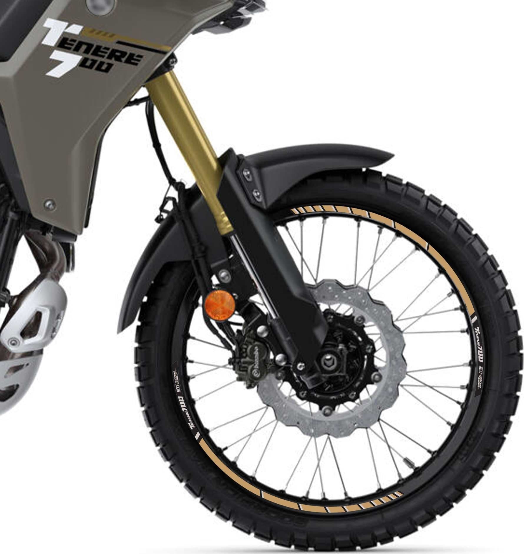 Strisce adesive cerchi moto compatibili con Yamaha Tenere 700 2025 in Decalcomanie adesivi e magneti LabelBike - Bibbiano, commercioVirtuoso.it