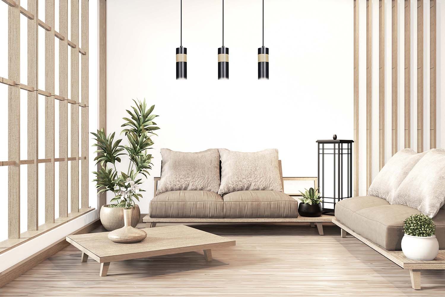 Lampadario 3 Luci Akari In Acciaio Nero A Cilindro Con Legno Naturale in Lampade a sospensione LuceArt - Montecorvino Pugliano, commercioVirtuoso.it