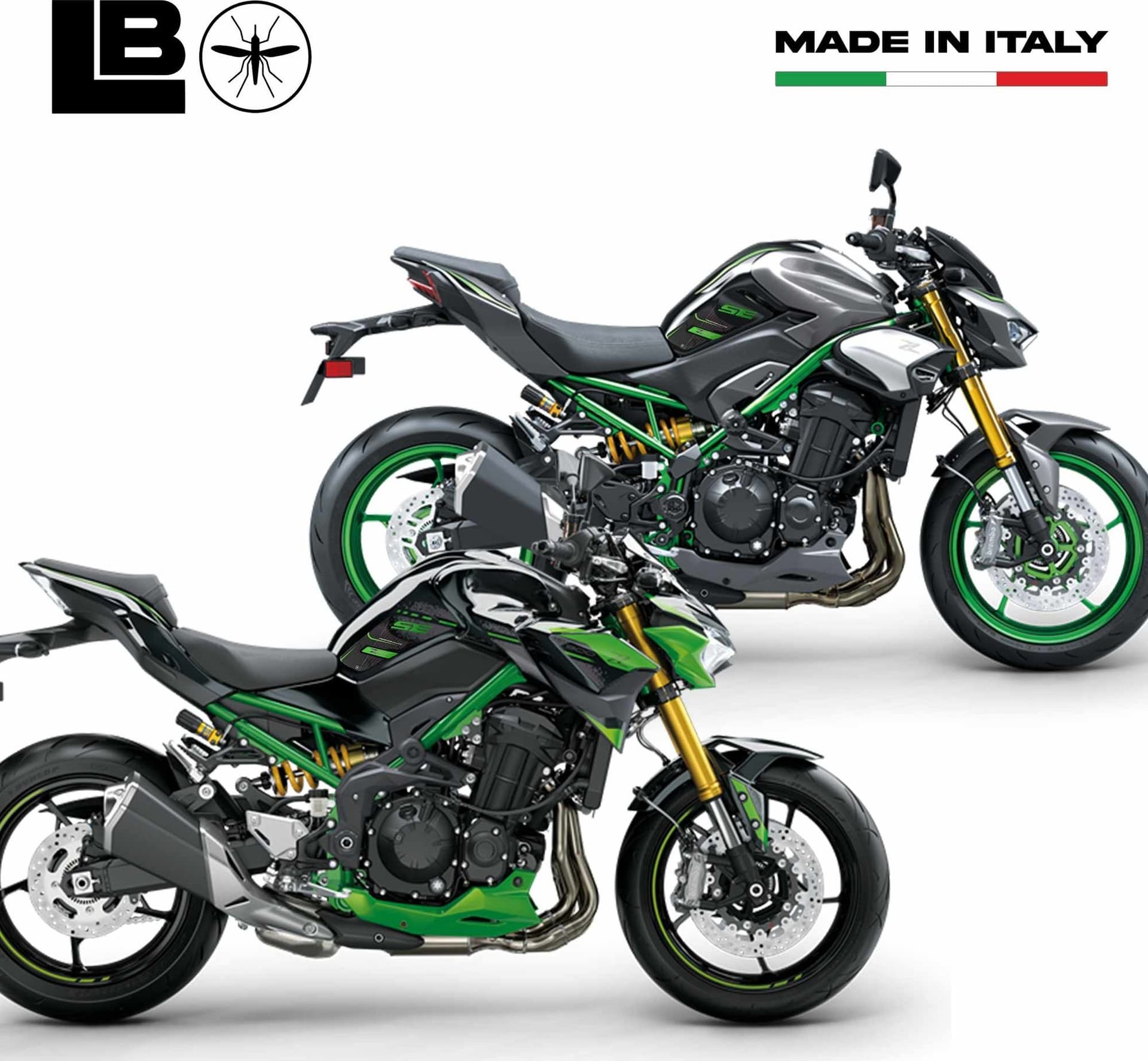 Adesivi Protezioni Laterali Serbatoio compatibili con Kawasaki Z900 SE 2022-25 in Decalcomanie adesivi e magneti LabelBike - Bibbiano, commercioVirtuoso.it