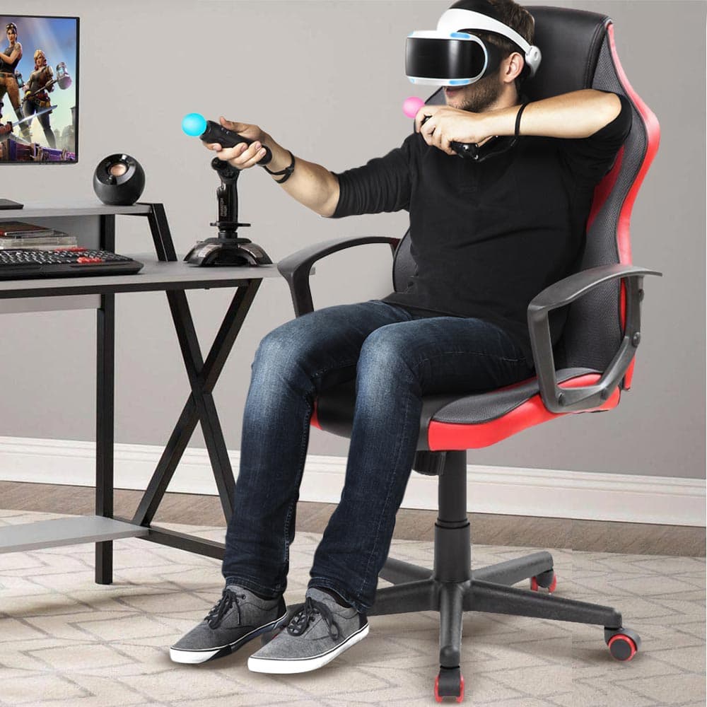 Sedia Poltrona Gaming Scrivania Ufficio Regolabile Girevole Direzionale Rosso in Sedie da scrivania Danyx - Casoria, commercioVirtuoso.it