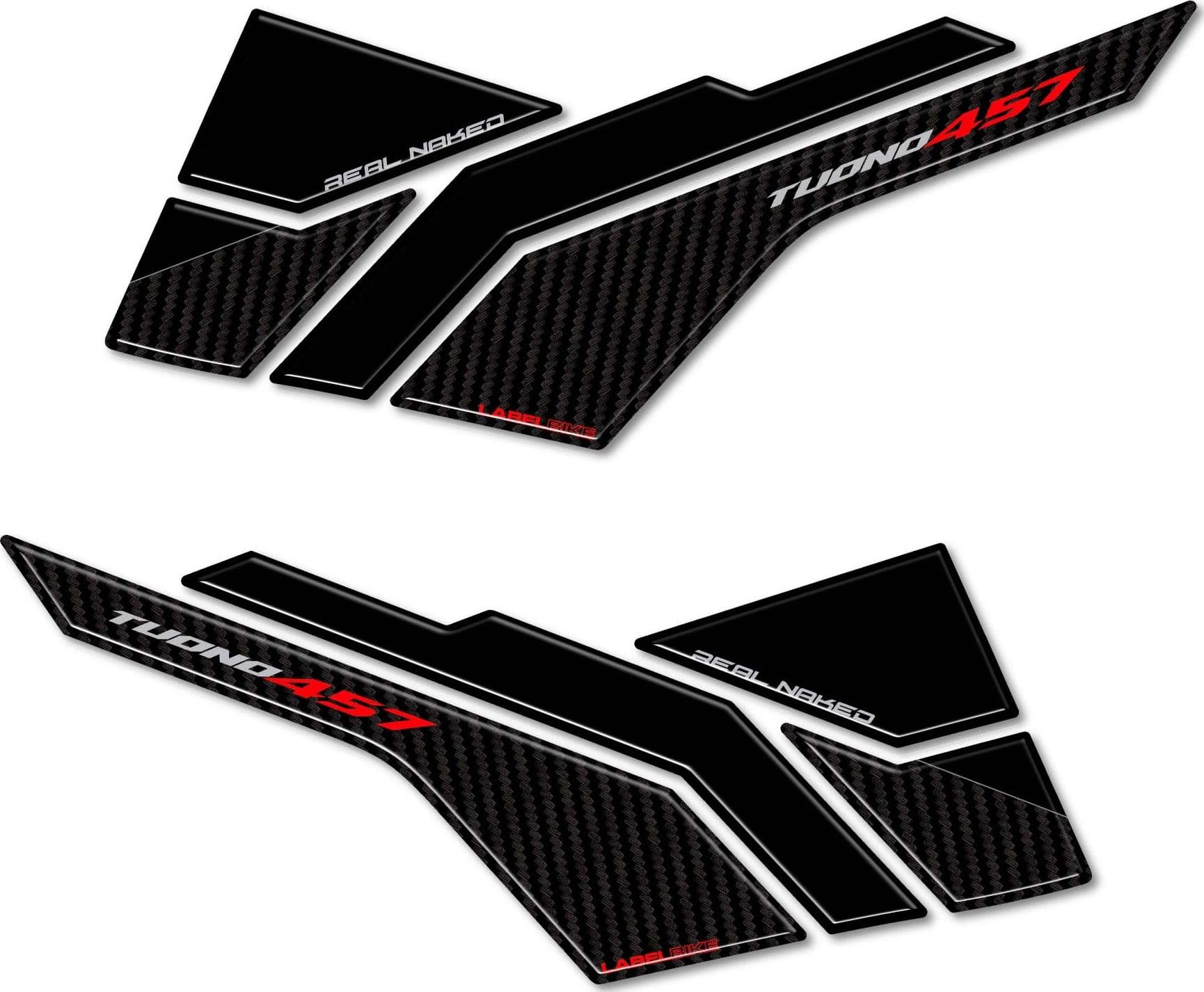 Adesivi Gel 3D Protezioni Laterali moto compatibili con Aprilia Tuono 457 2025 in Decalcomanie adesivi e magneti LabelBike - Bibbiano, commercioVirtuoso.it