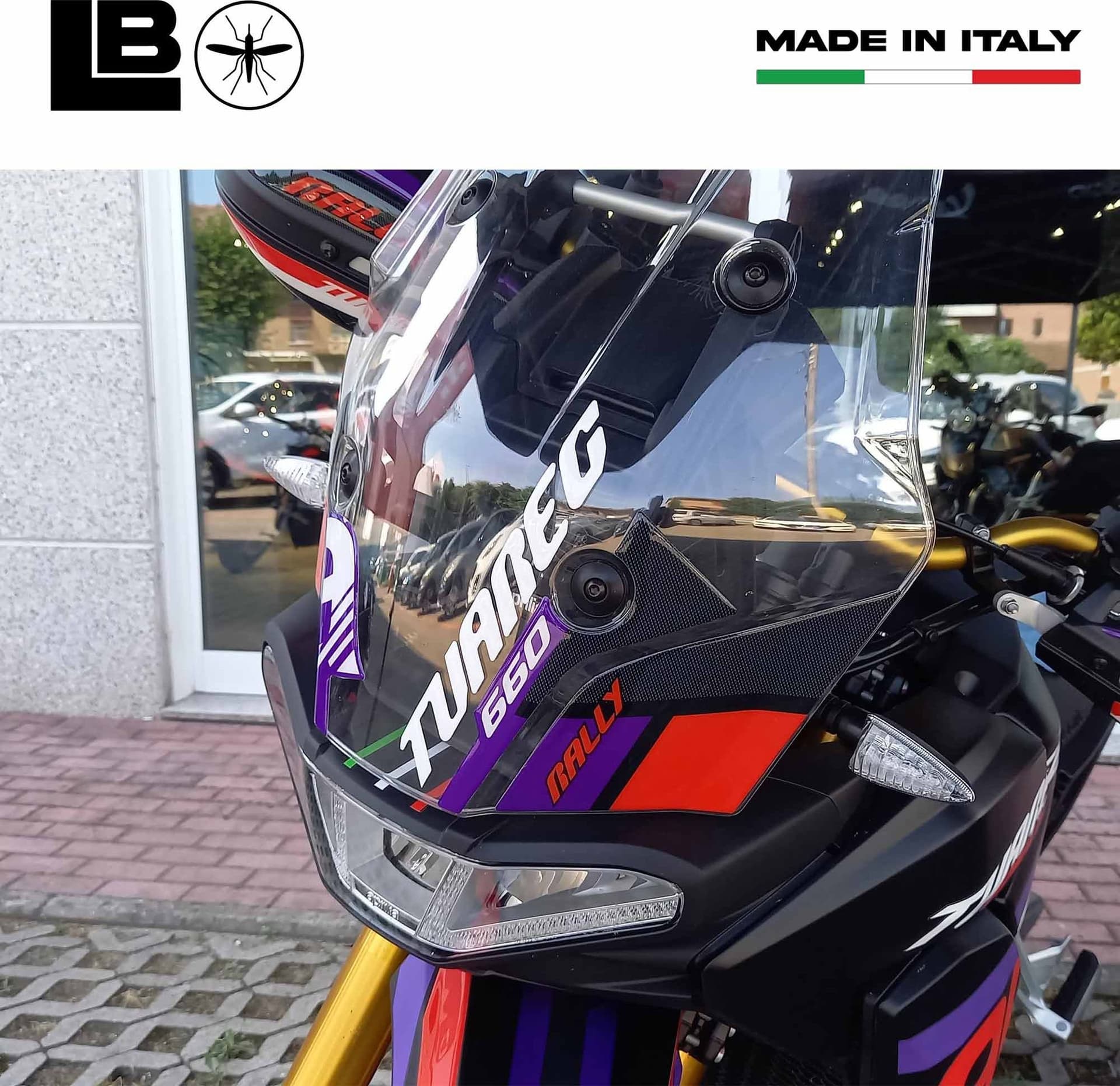Adesivo 3D Protezione Cupolino moto compatibile con Aprilia Tuareg Rally 660 in Decalcomanie adesivi e magneti LabelBike - Bibbiano, commercioVirtuoso.it